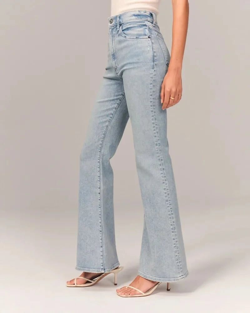 Fara™ - Dehnbare High-Waist-Jeans mit Schlag