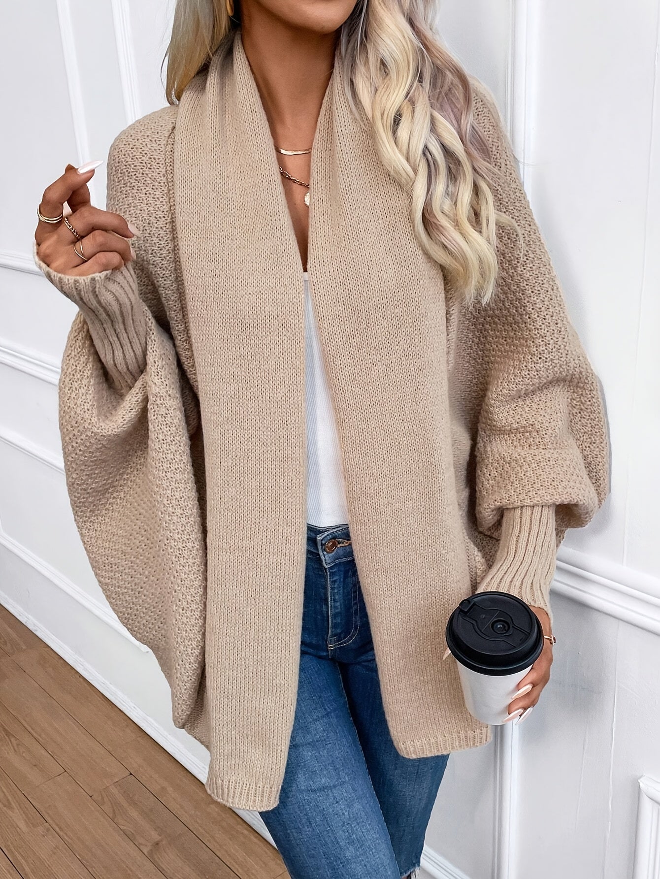 Caroline - Schicker Herbst-/Winter-Cardigan mit Schalrevers für Damen