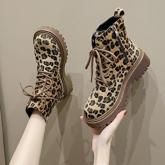 Ashlynn - Stiefel mit Leopardenmuster