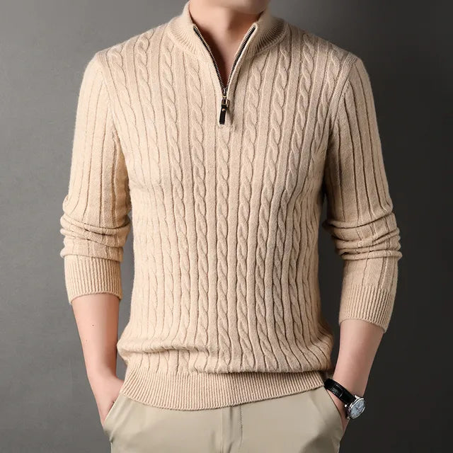 Gijsbert - Lässiger Strickpullover mit Rollkragen