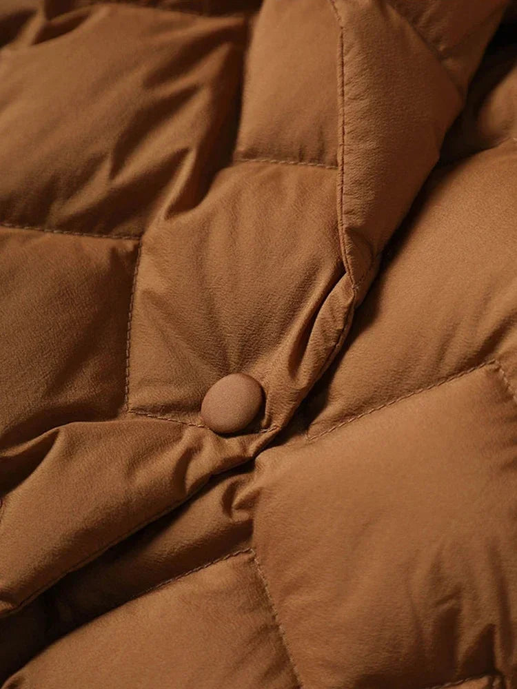 Samantha - Lässige Winter Caramel Pufferjacke für Damen