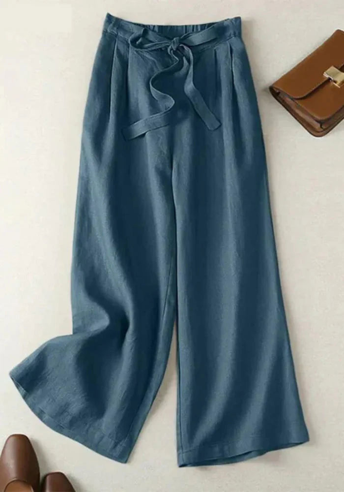 Leinenhose mit weitem Bein - Ariana