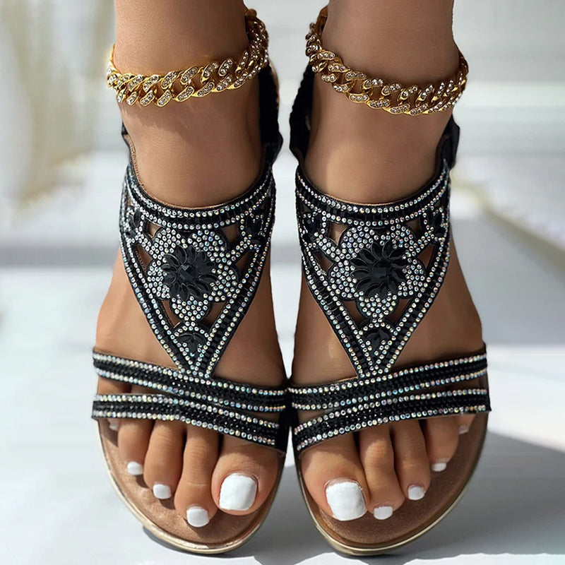 Asiana - Strass Freizeit Sandalen