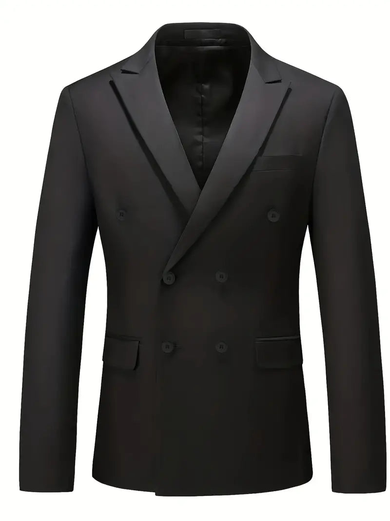 Zweireihiger Blazer mit Revers und Hose für Männer