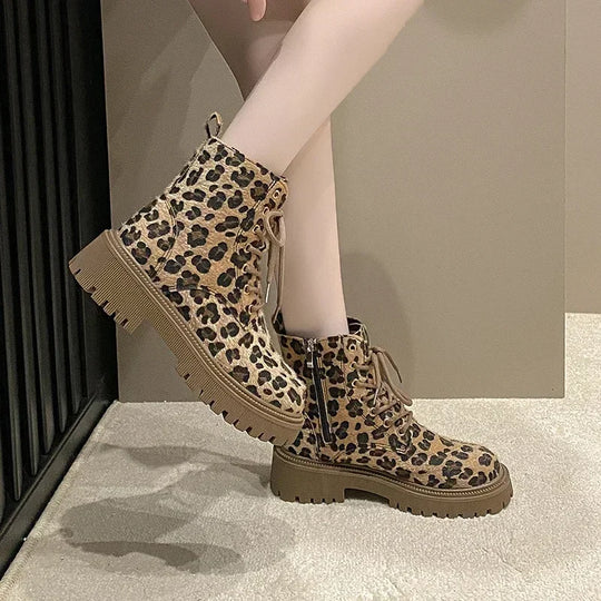 Ashlynn - Stiefel mit Leopardenmuster