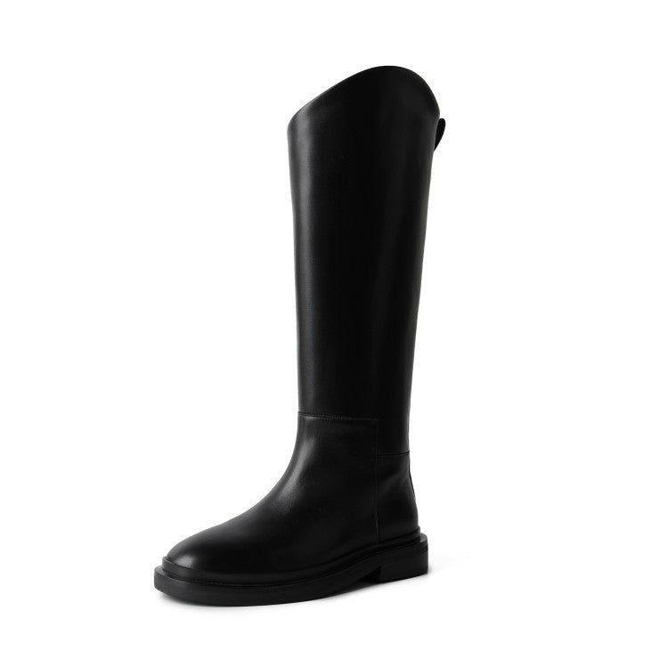 Damen-Kniestiefel aus Leder – Klassische, minimalistische Stiefel für einen eleganten LookDamen-Kniestiefel aus Leder – Klassische, minimalistische Stiefel für einen eleganten Look