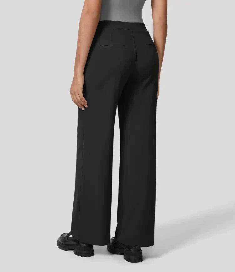 Vicky - Schick Ganzjährig High Waist Stretch Gerade Bein Hose für Damen