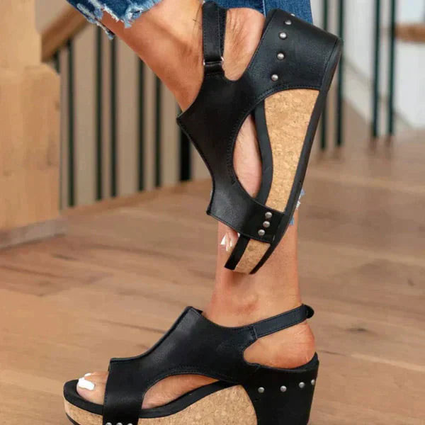 Orthopädische Damensandalen mit Absatz- Leah