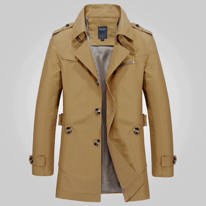 Anthony - Klassischer Herbst Eleganter Trenchcoat für Herren