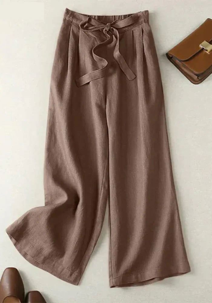 Leinenhose mit weitem Bein - Ariana