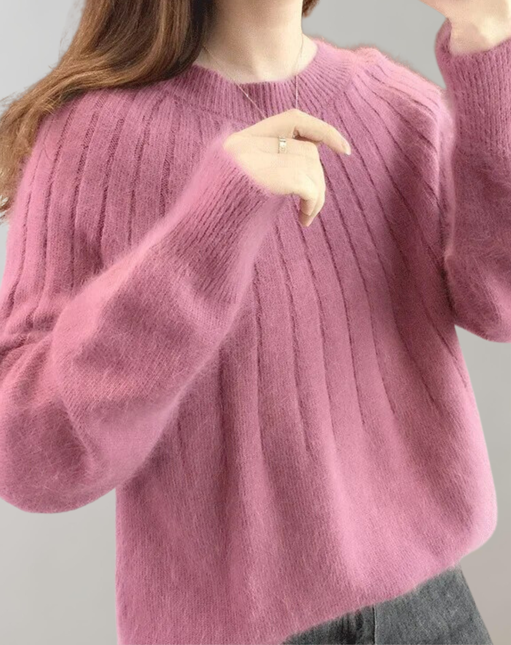 Arlina - Flauschiger Strickpulli Strickpulli