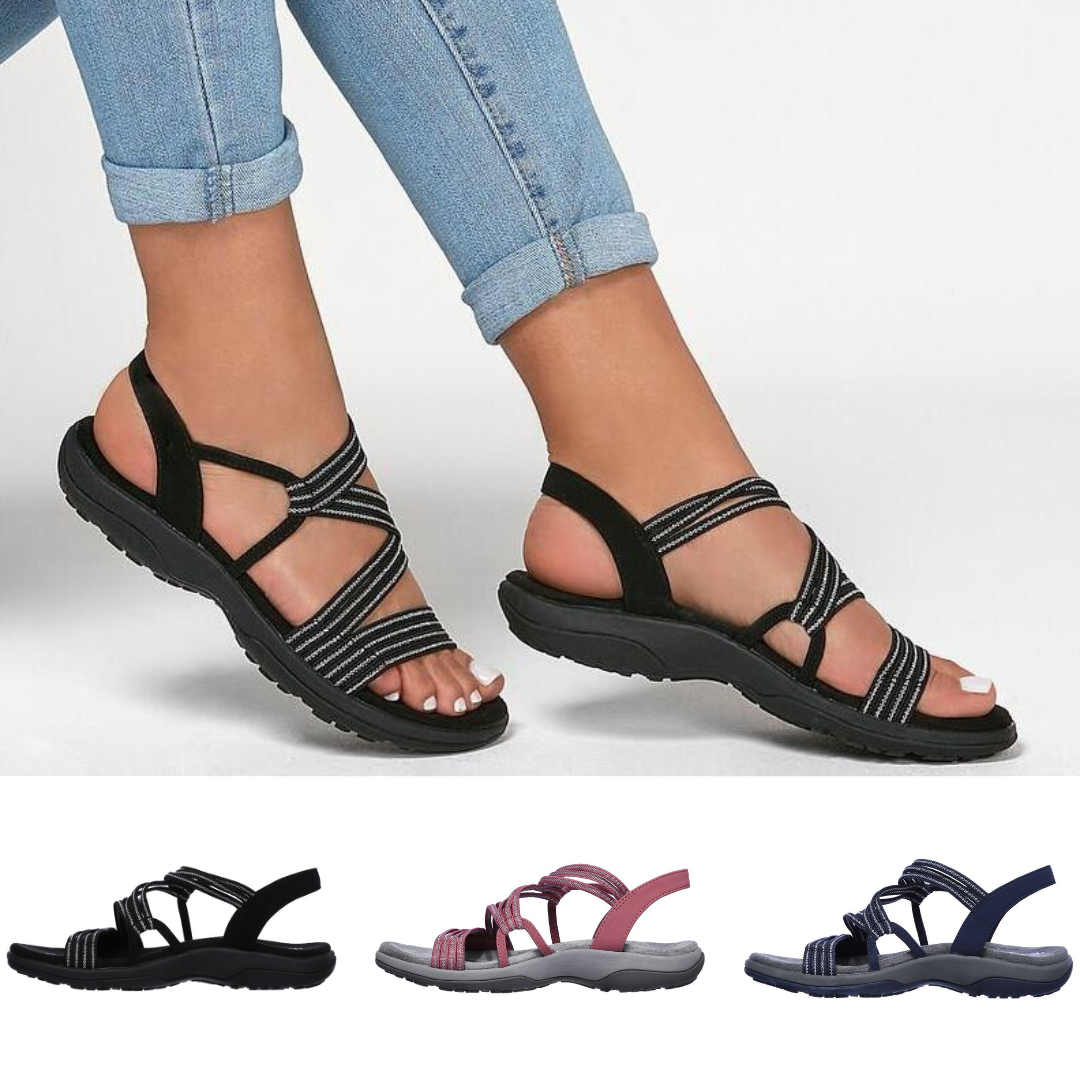 Odessa |  Orthopädische Bequeme Riemchensandalen in Übergröße für die Freizeit | Riemchensandalen mit weicher Sohle für den Sommer für Damen