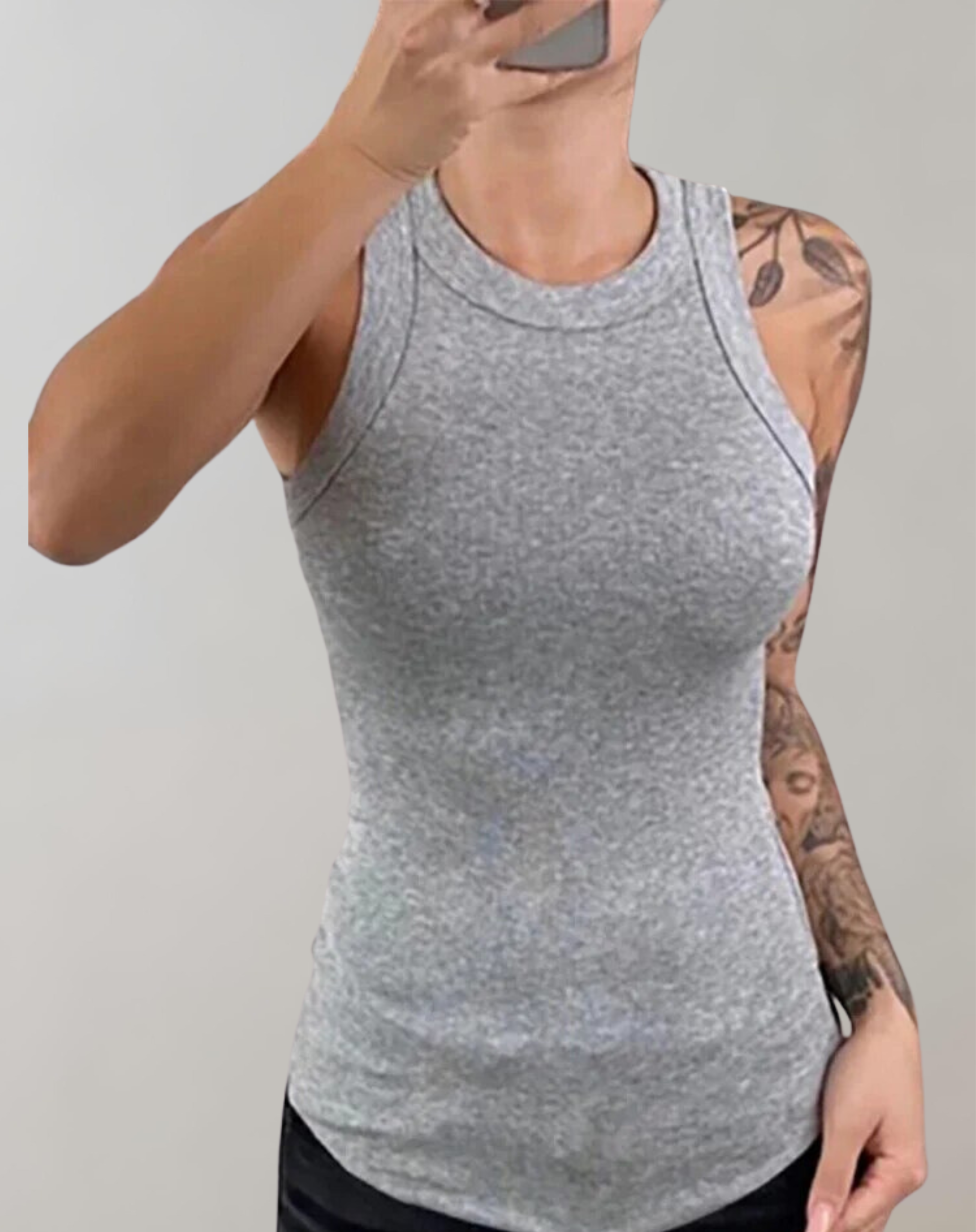 Anabel  - Solides geripptes Tank-Top