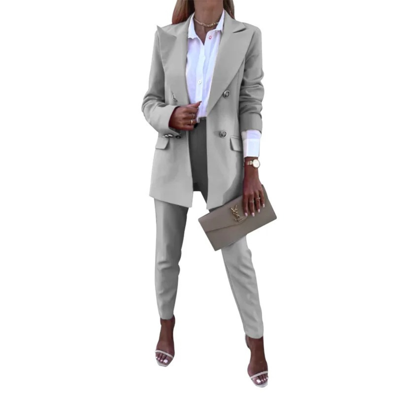 Anetta – Set aus zweireihigem Oberteil, Bleistifthose, Blazer und Hose