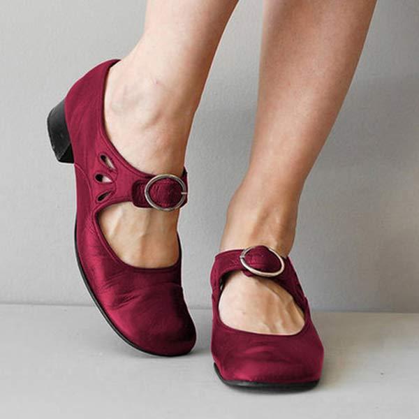 Nettie - Vintage Schuhe mit runder Zehenpartie