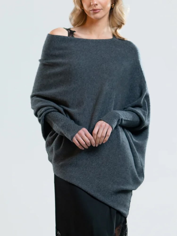 Jane™ - Asymmetrisch drapierter Pullover