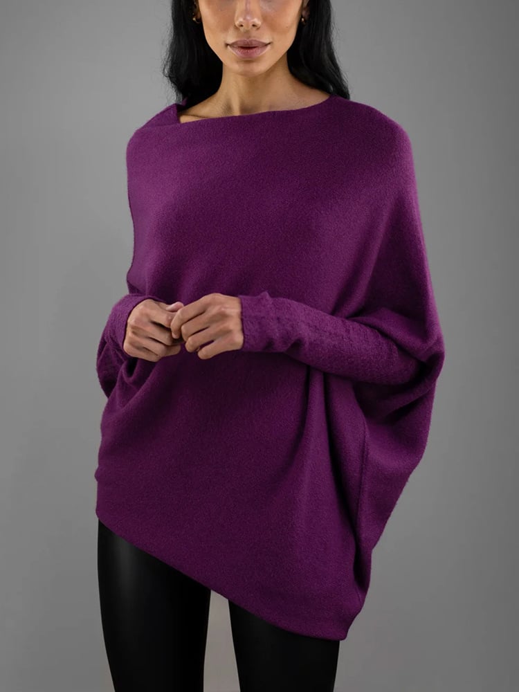 Jane™ - Asymmetrisch drapierter Pullover