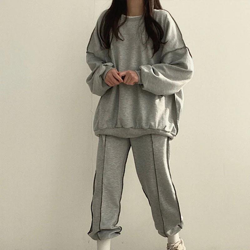 Trisha - Streetwear Frühling Trendy Oversized Pak Set für Damen