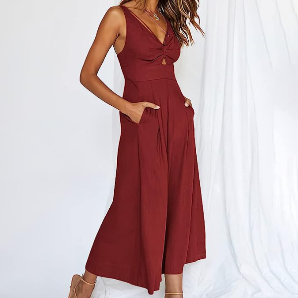 Saarah - Elegante Jumpsuits mit V-Ausschnitt