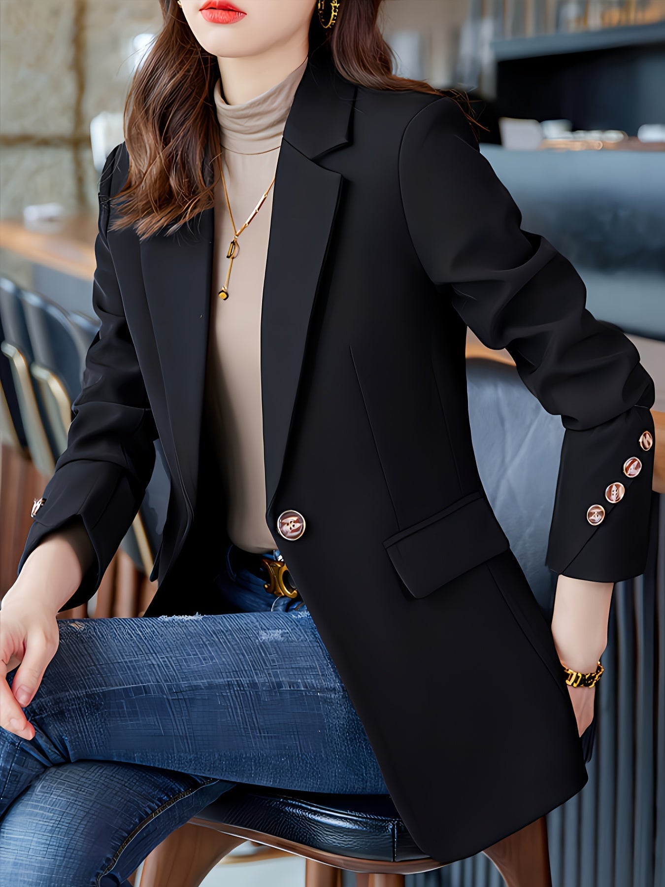 Emily - Stilvolle Elegante Langarm-Blazer für den Herbst für Damen