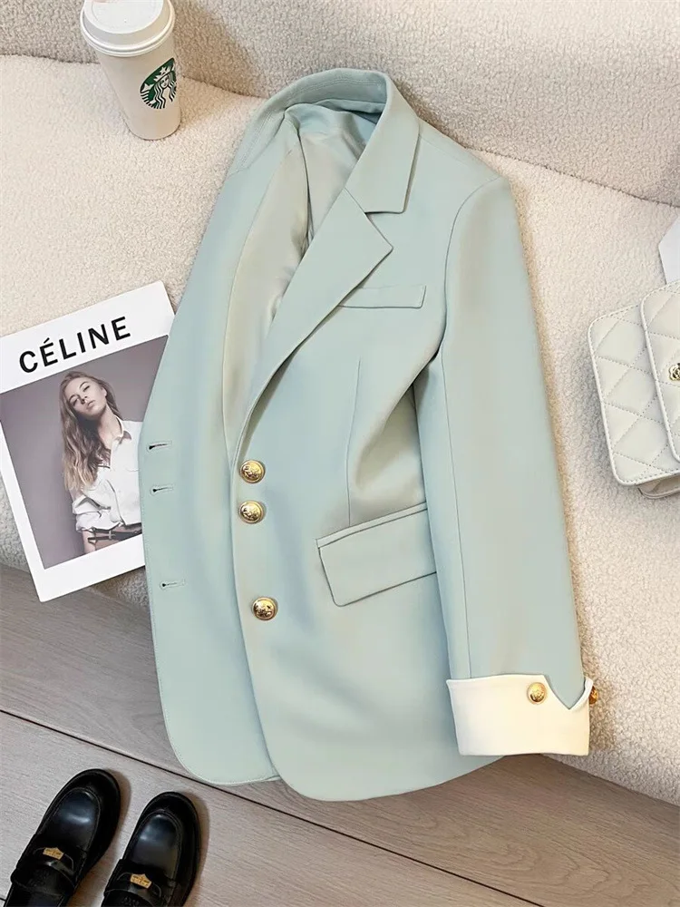 Sheena - Schicker und Zeitloser Blazer mit Goldenen Knopfdetails für Herbst für Damen