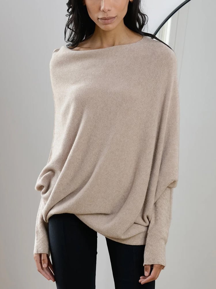 Jane™ - Asymmetrisch drapierter Pullover