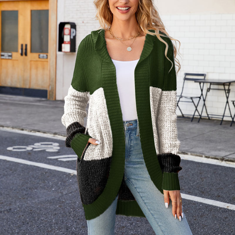 Lässiger Farbblock Cardigan