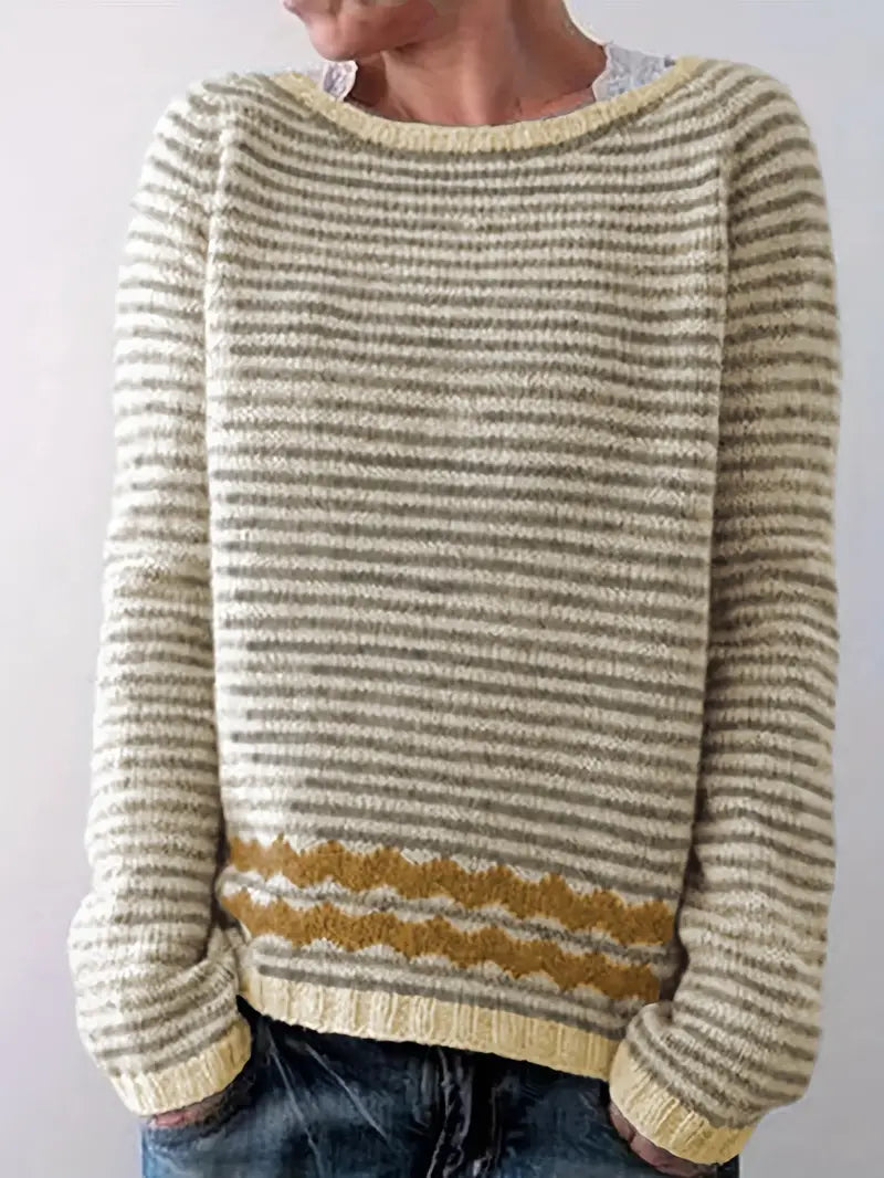 Camel - Gestreifter Pullover