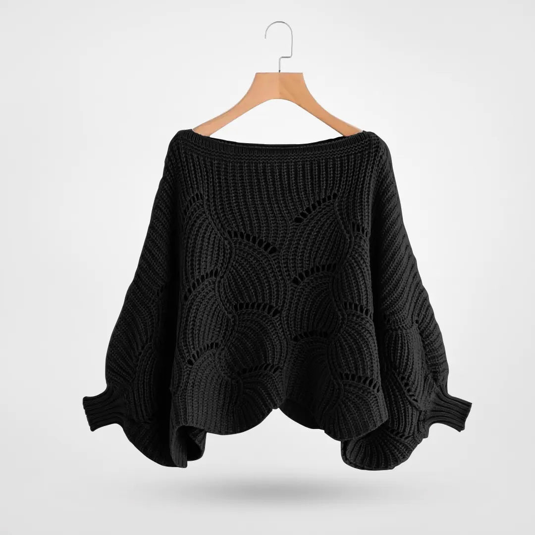 Cindy - Schicker Winter Wings Gemütlicher Strickpullover mit Schulterdetail für Damen