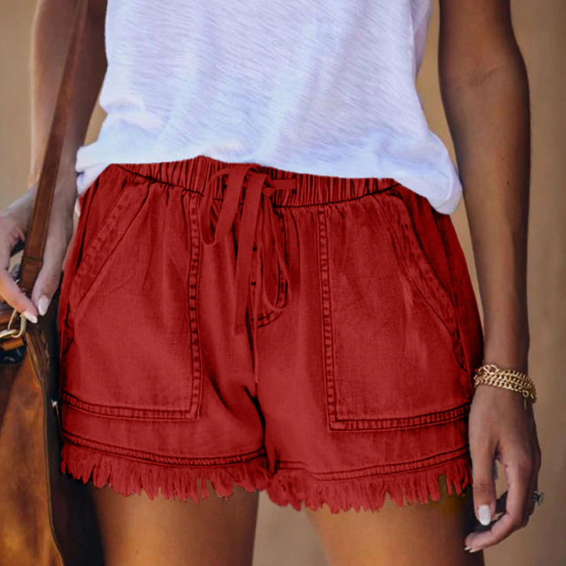 Lena - Jeansshorts met hoge taille