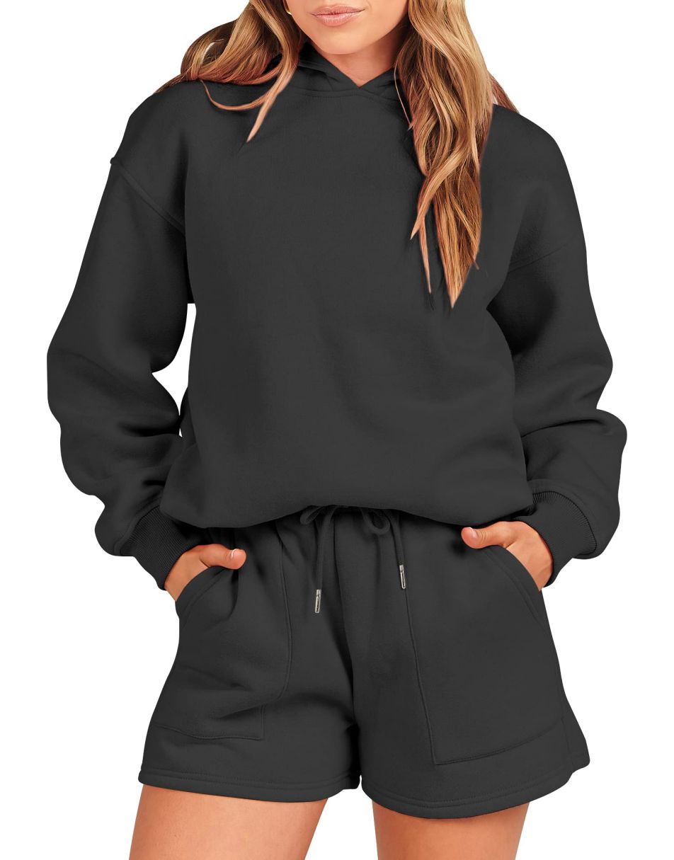 Belle - Lässiges Sommer-Oversize-Hoodie- und Shorts-Set für Damen