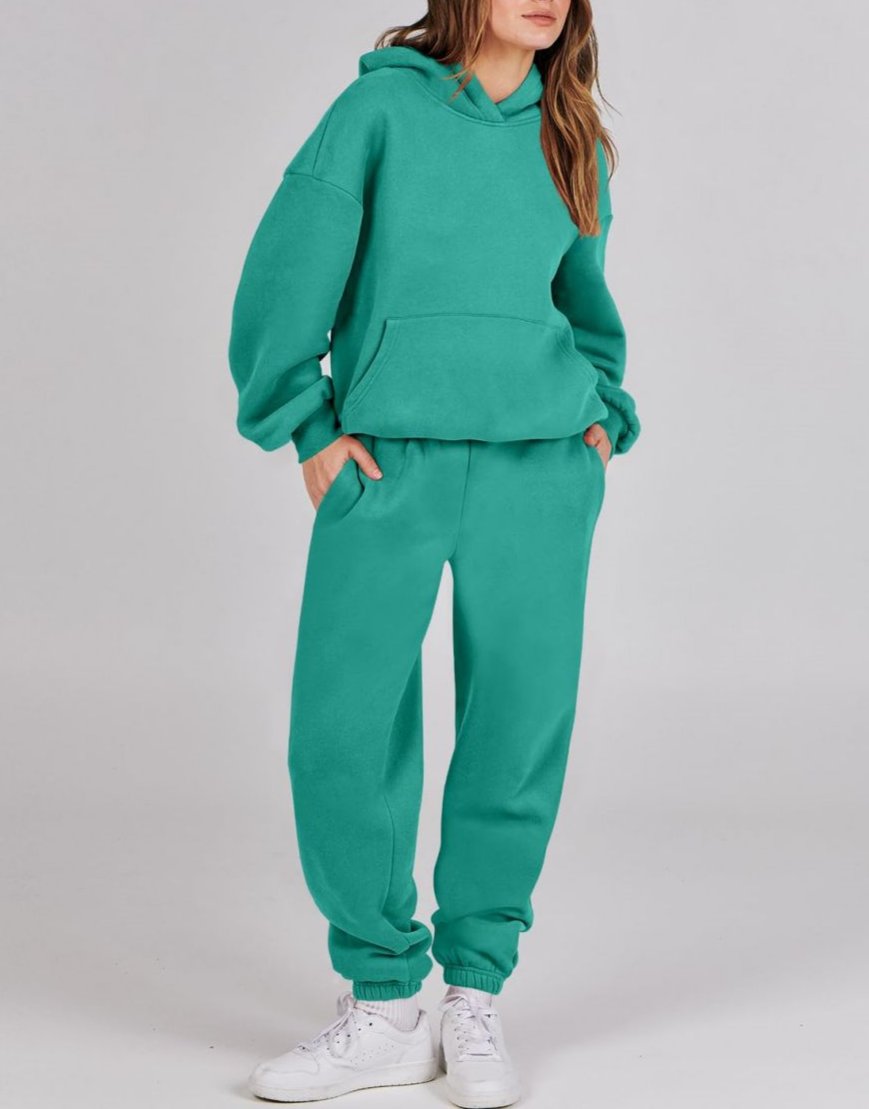 Ruby - Lässiges Herbst-Y2K-Oversize-Hoodie- und Jogger-Set für Damen