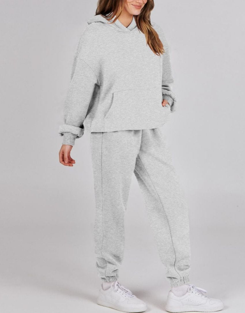 Ruby - Lässiges Herbst-Y2K-Oversize-Hoodie- und Jogger-Set für Damen