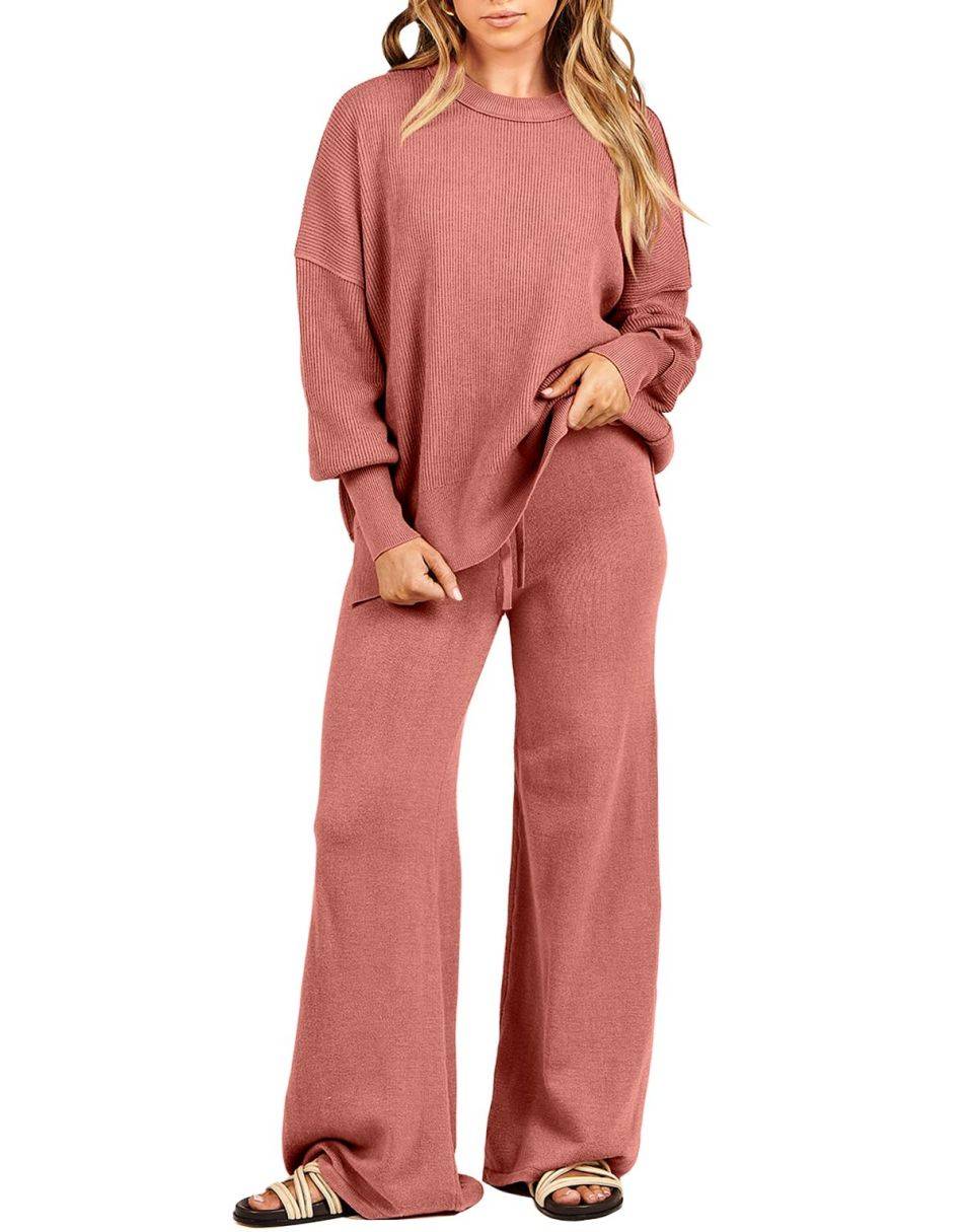 Kate - Lässiges Herbst-Oversize-Pullover-Set mit Weiten Beinen für Damen