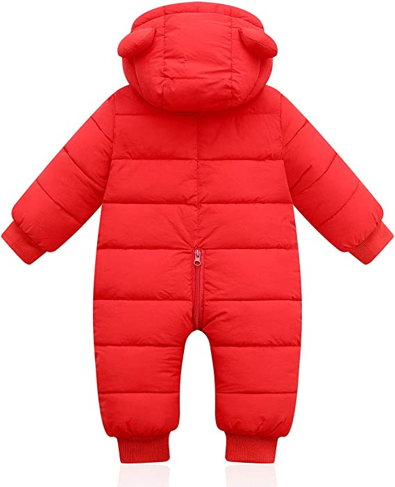 Levi - Gemütlicher und Süßer Lässiger Winter-Strampler mit Bärenohren für Babys (Unisex)