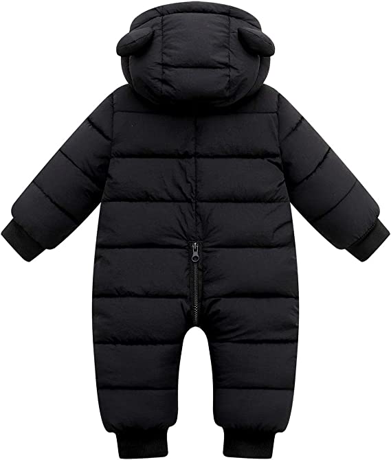 Levi - Gemütlicher und Süßer Lässiger Winter-Strampler mit Bärenohren für Babys (Unisex)