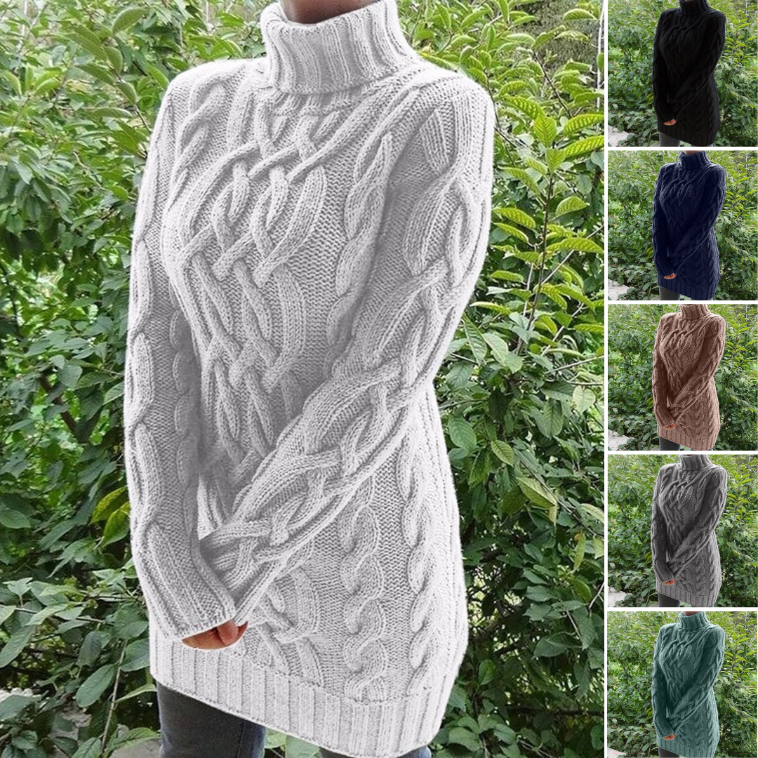 Brooklyn - Warme und Bequeme Herbst Kabelstrick-Rollkragenpullover für Damen