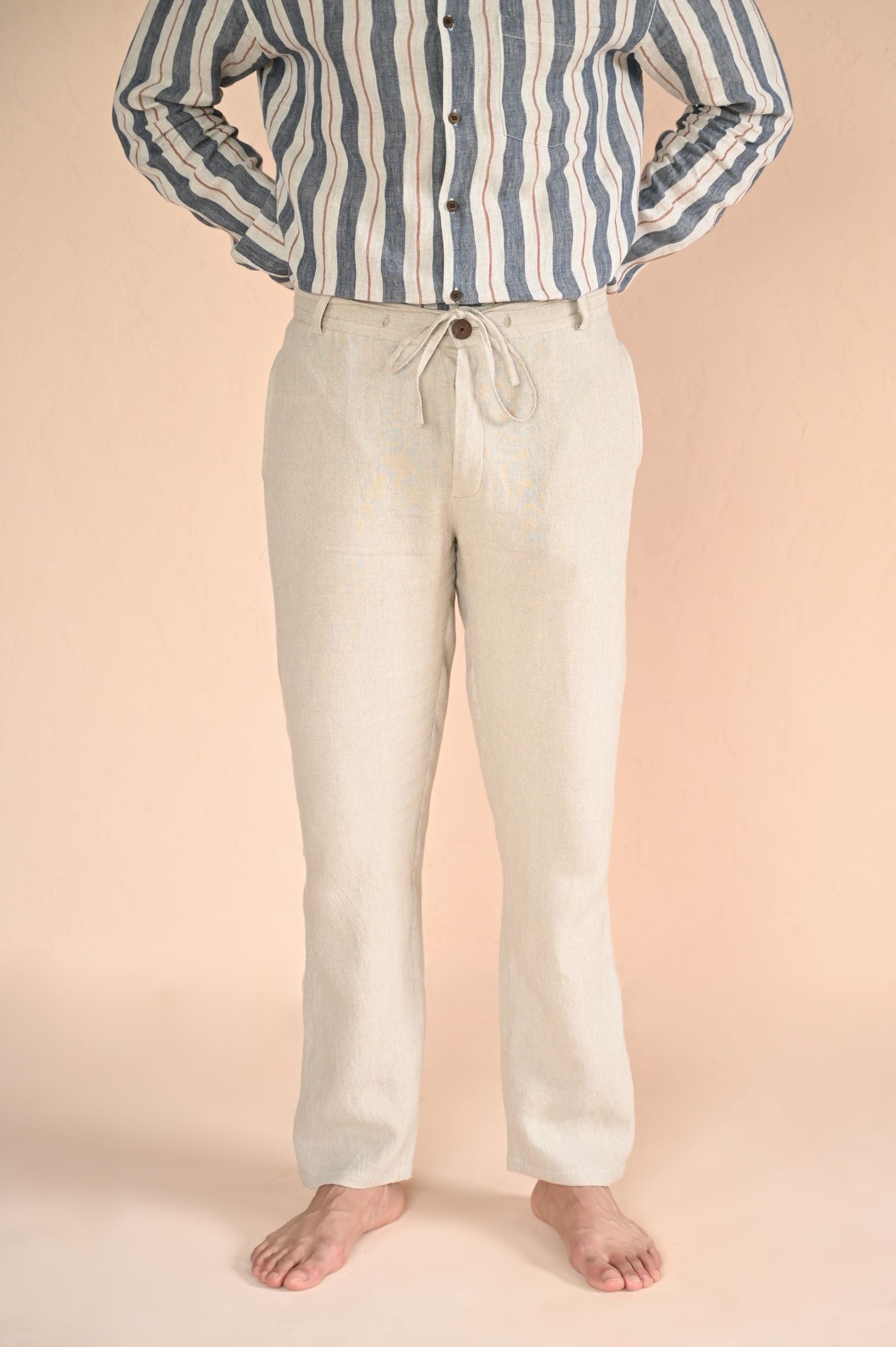 Davinci- Leinenhose  (Beige)