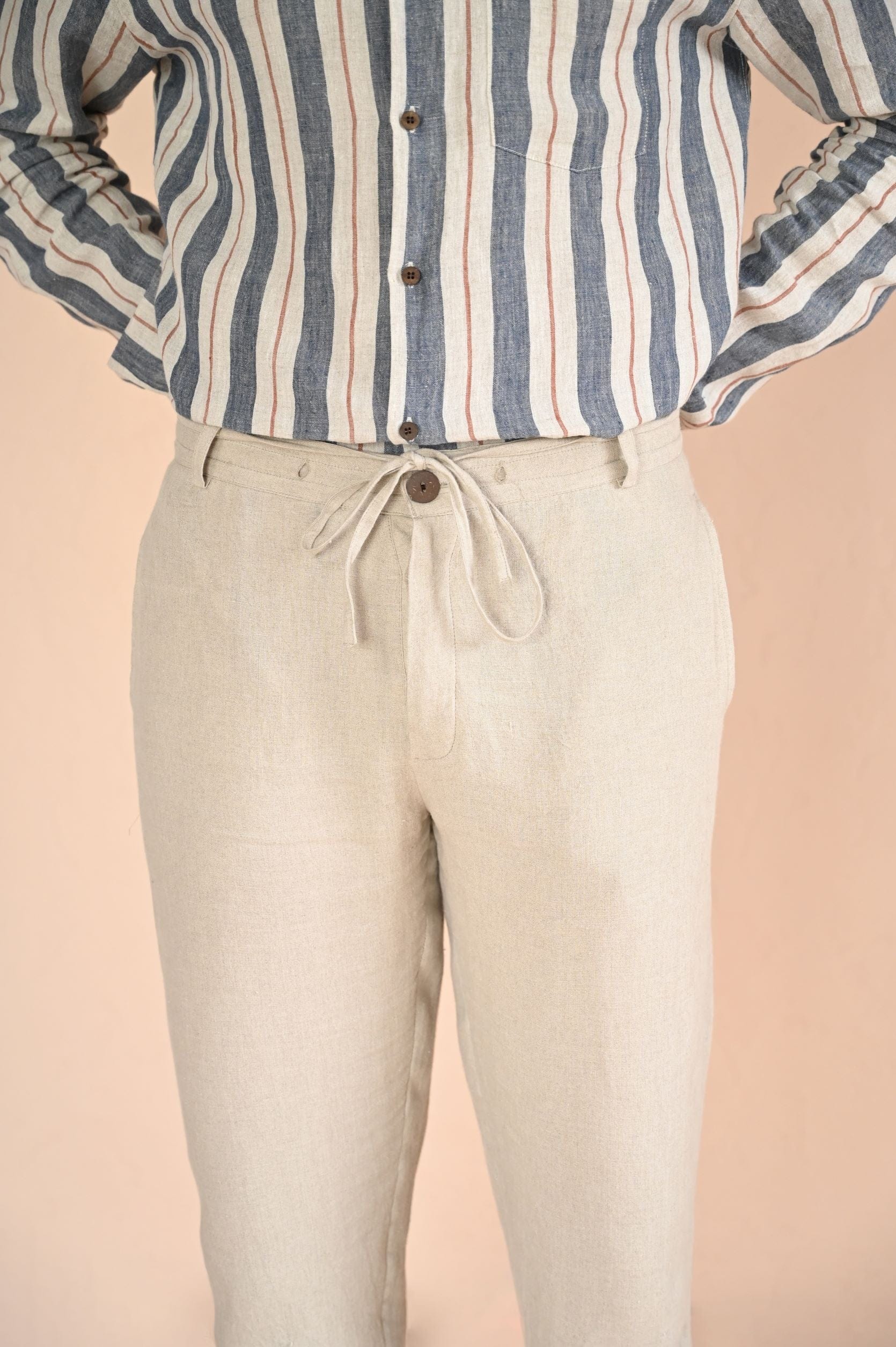 Davinci- Leinenhose  (Beige)