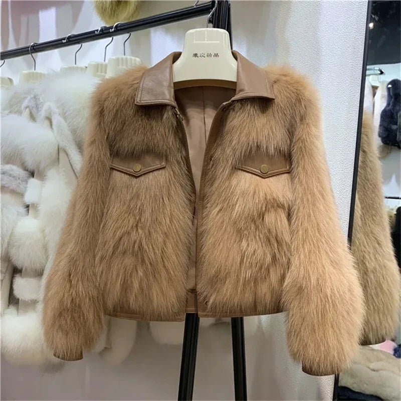 Jessa - Schicke und Lässige Winter Fluffy Fur Kurze Jacke für Damen