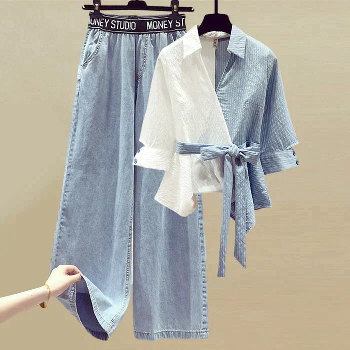 Chelsey - Frauen Denim Chic Set