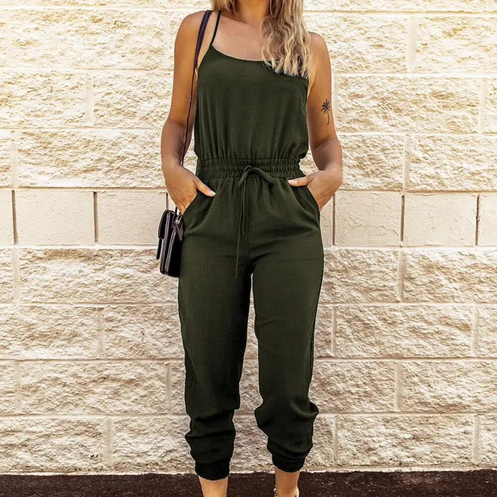 Jade - Stilvoller Spaghetti-Träger Jumpsuit für Damen