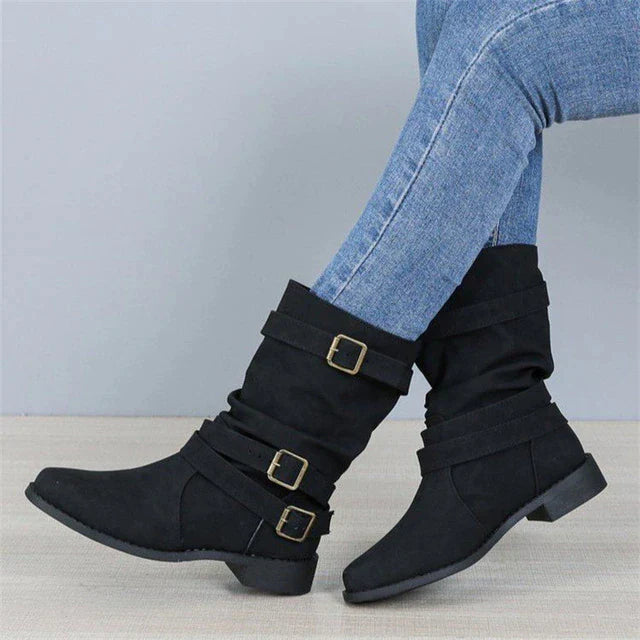 Zelly - Damen Vintage Reitstiefel