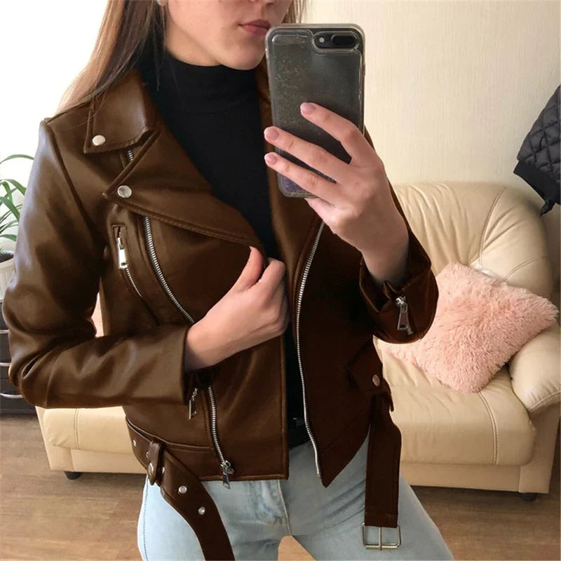 Claire - Elegante Hochwertige Lederjacke für Herbst/Winter für Damen