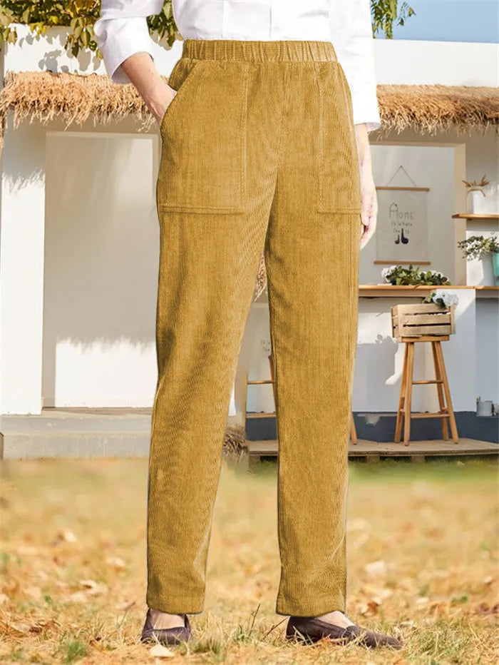 Franco - Unifarbene Cordhose für Damen