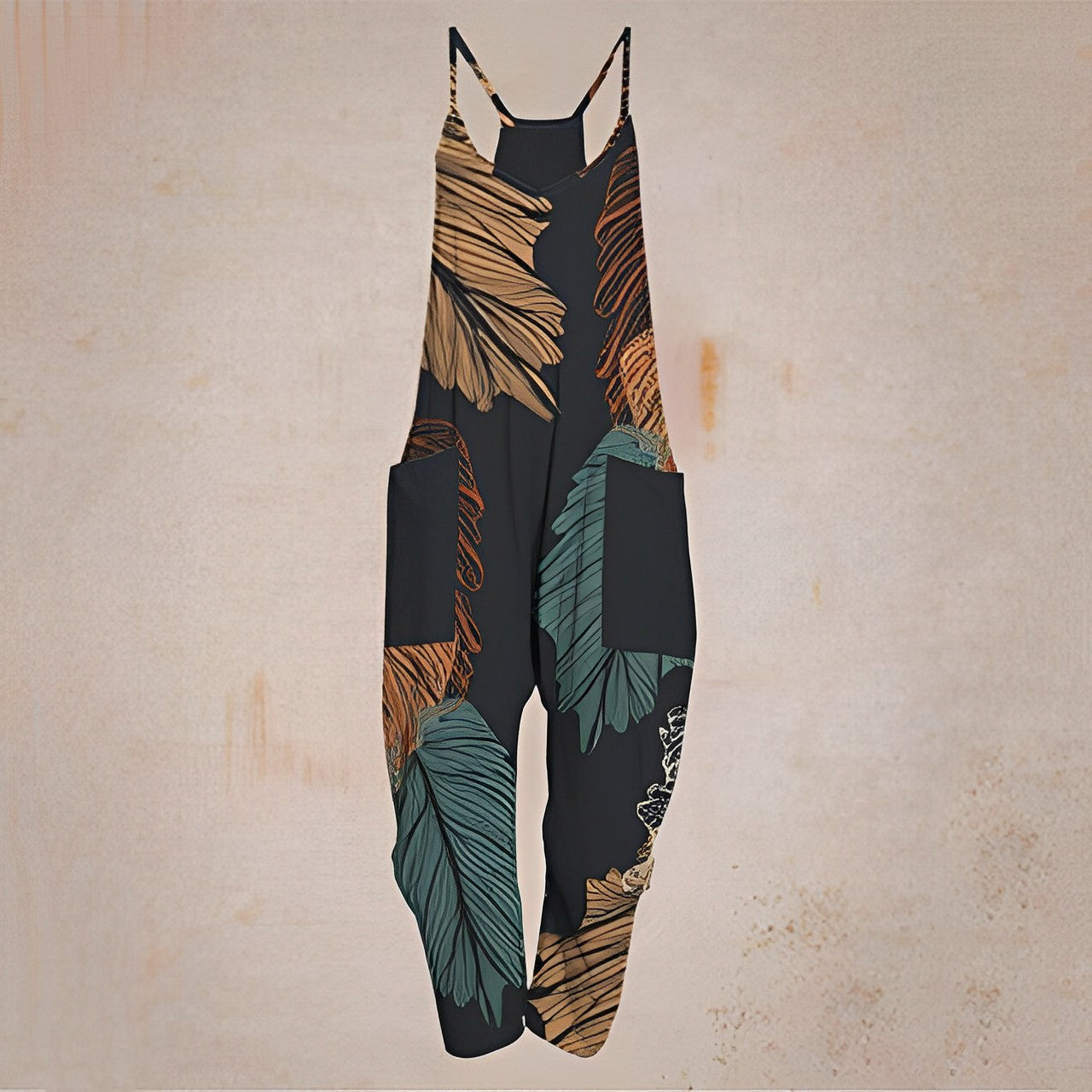 Emily - Geometrischer Träger Jumpsuit