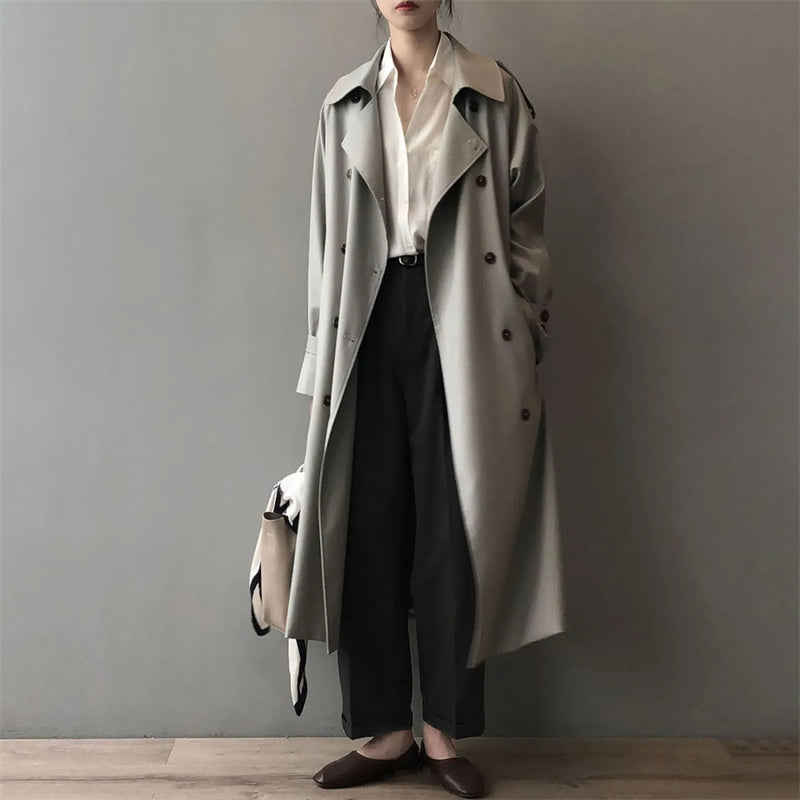 Laura - Klassischer Winter Oversized Trenchcoat für Damen