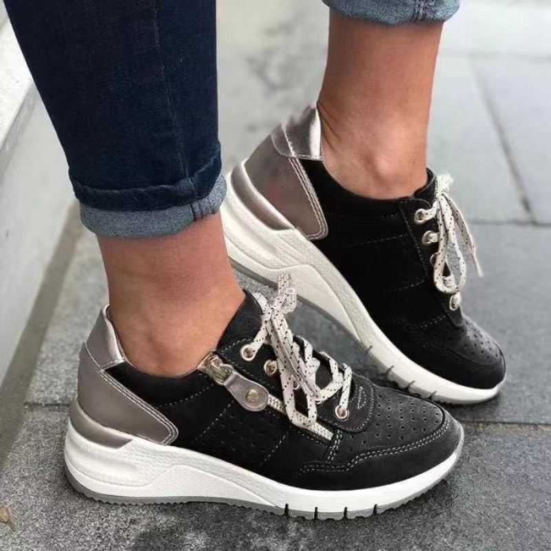 Antje - Lässige Schnür-Sneakers für Damen | Bequeme, sportliche Wanderschuhe für Damen