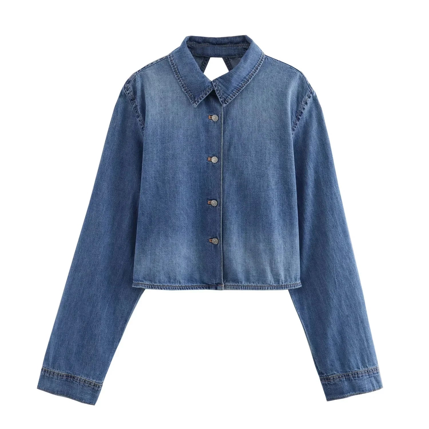 Luana - Gekürzte Denim-Jacke - Offener Rückenstil