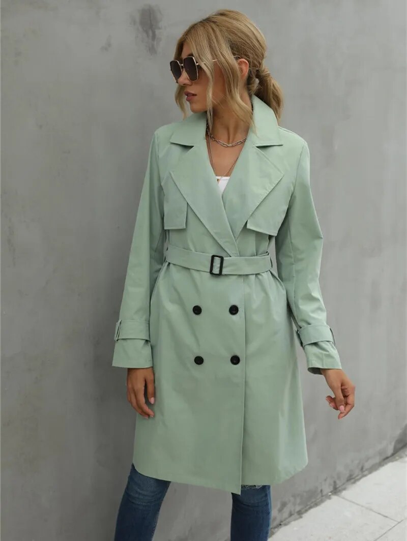 Serenity - Klassischer und Stilvoller Herbst-Trenchcoat für Damen